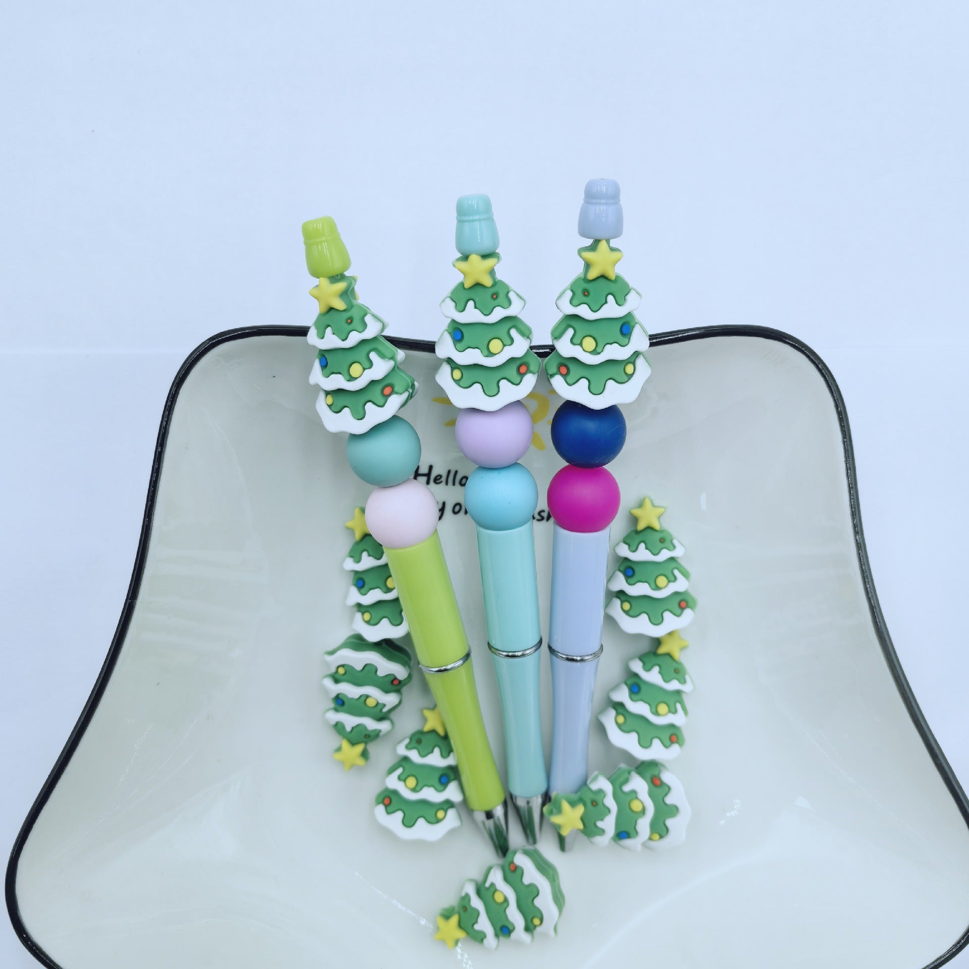 Wholesale 10pcs/pack 3D Christmas  Cartoon Focus Beads  DIY Silicone Beads